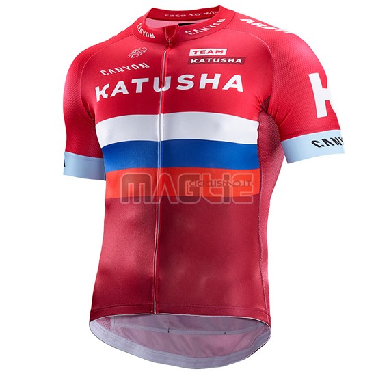 Maglia Katusha manica corta 2017 rosso e bianco - Clicca l'immagine per chiudere